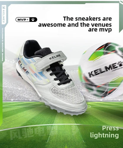 Chaussures de football pour enfants Kelme Tf Nail pour élèves du primaire – Chaussures de football à cinq sur gazon artificiel