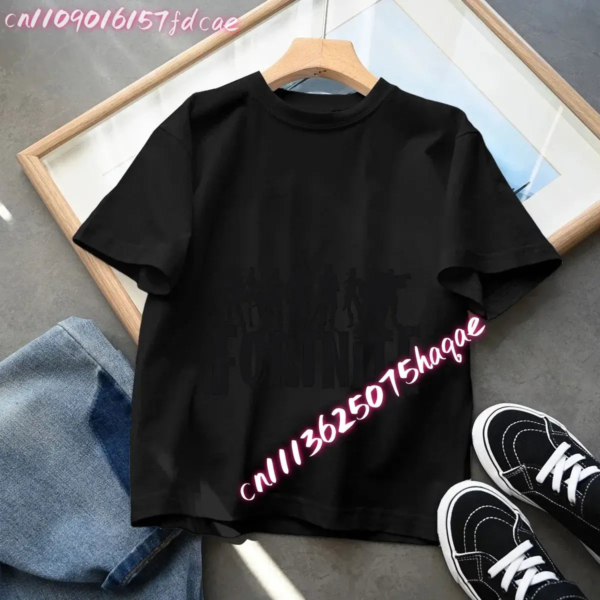 Fortnites Kids Black Cotton T Shirt Fortress Night Baby Short Sleeve Tees Shirt Cartoon Boy Girl Summer Clothes Kawaii Tops Gift