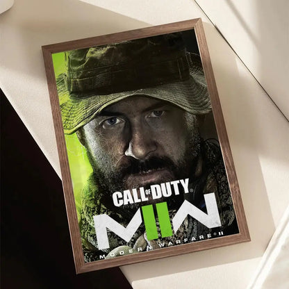 Call of D-DUTY Game Poster Stickers Painting Self-Adhesive Mural HD Wall Decals for Bedroom Living Room Home Decor Gift