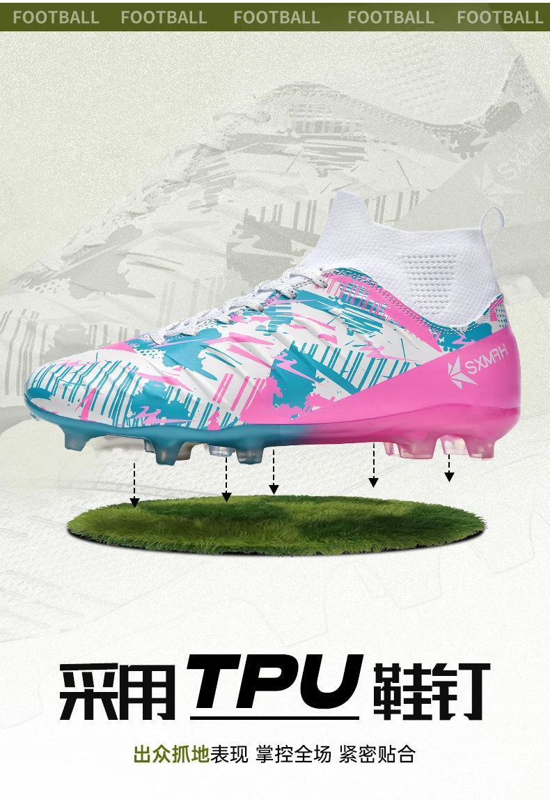 Chaussures de football haut de gamme Double Star pour homme, modèle AG Long Stud, authentiques. Chaussures de match et d'entraînement professionnelles pour adolescents et adultes