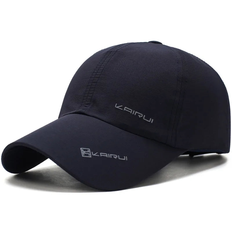 Solid Sports Baseball Cap, Sun Protection Quick Drying Snap Buckle Soft Top Casual Outdoor Dad Hat For Adults