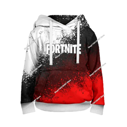 Children's Fortnite Anime Hoodie Men's Streetwear Hip-Hop Sportswear Casual Loose Fit Sweatshirt Outdoor Fashion