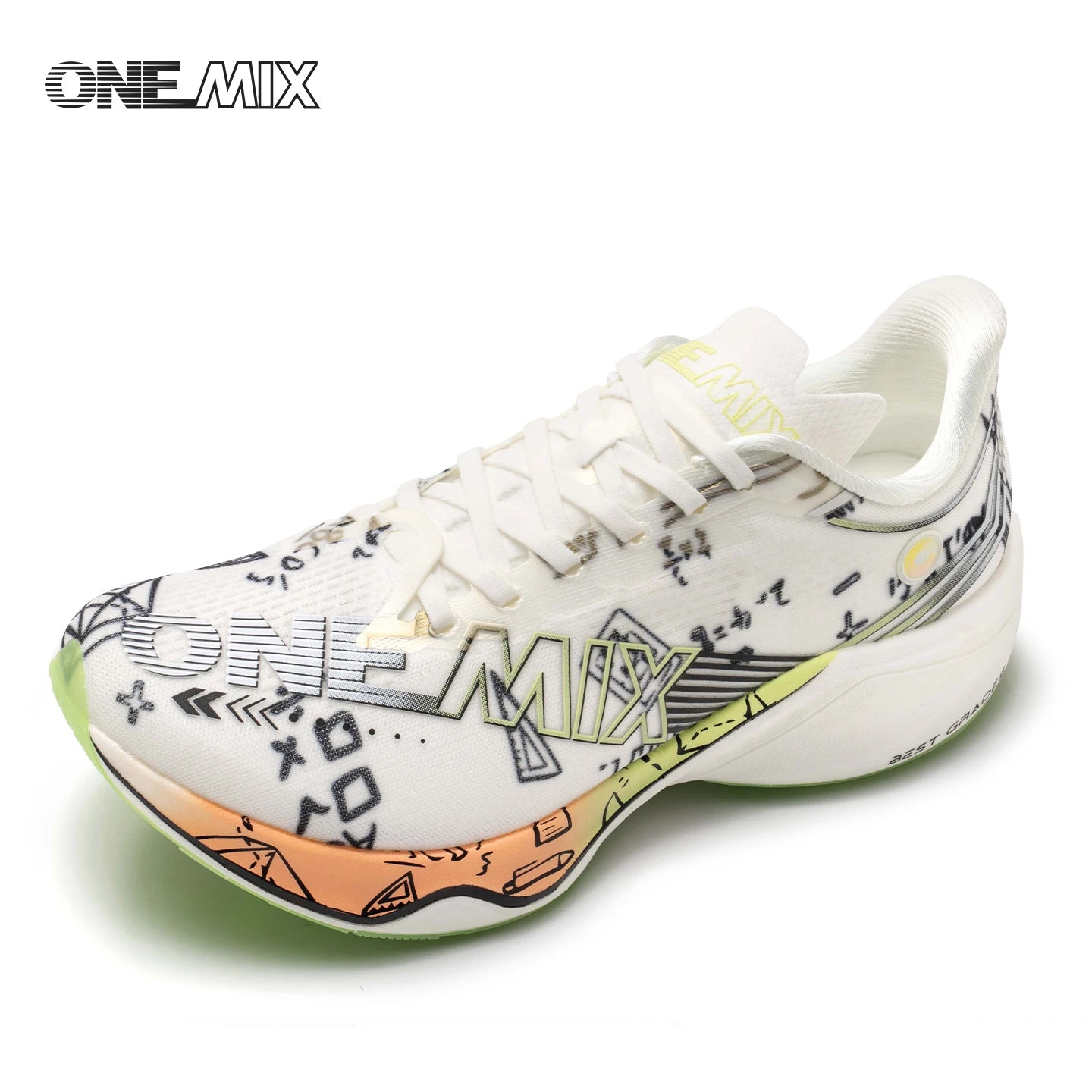 ONEMIX-Nylon Carbon Board Marathon Running Racing Shoes, Professional Stable Support, Shock-relief, Ultra-light Rebound Sneaker