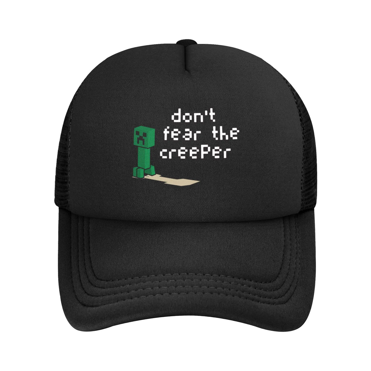 krępy poszukiwacz przygód odkrywa potwora Creepersa za sobą Czapka z daszkiem Czapki przeciwsłoneczne Czapki z regulowanym zapięciem typu snapback Czapka baseballowa z siateczką