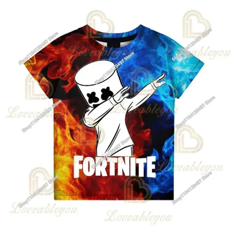 Fortnite T Shirt for Kids Banana Peely T-shirt Men's Women's Tshirt Battle Royale Game T Shirt Harajuku Summer Tops