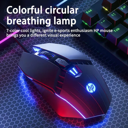 Ratón gaming HP M1 con cable, iluminación blanca, USB, para eSports, gaming, oficina, PC de sobremesa y portátil