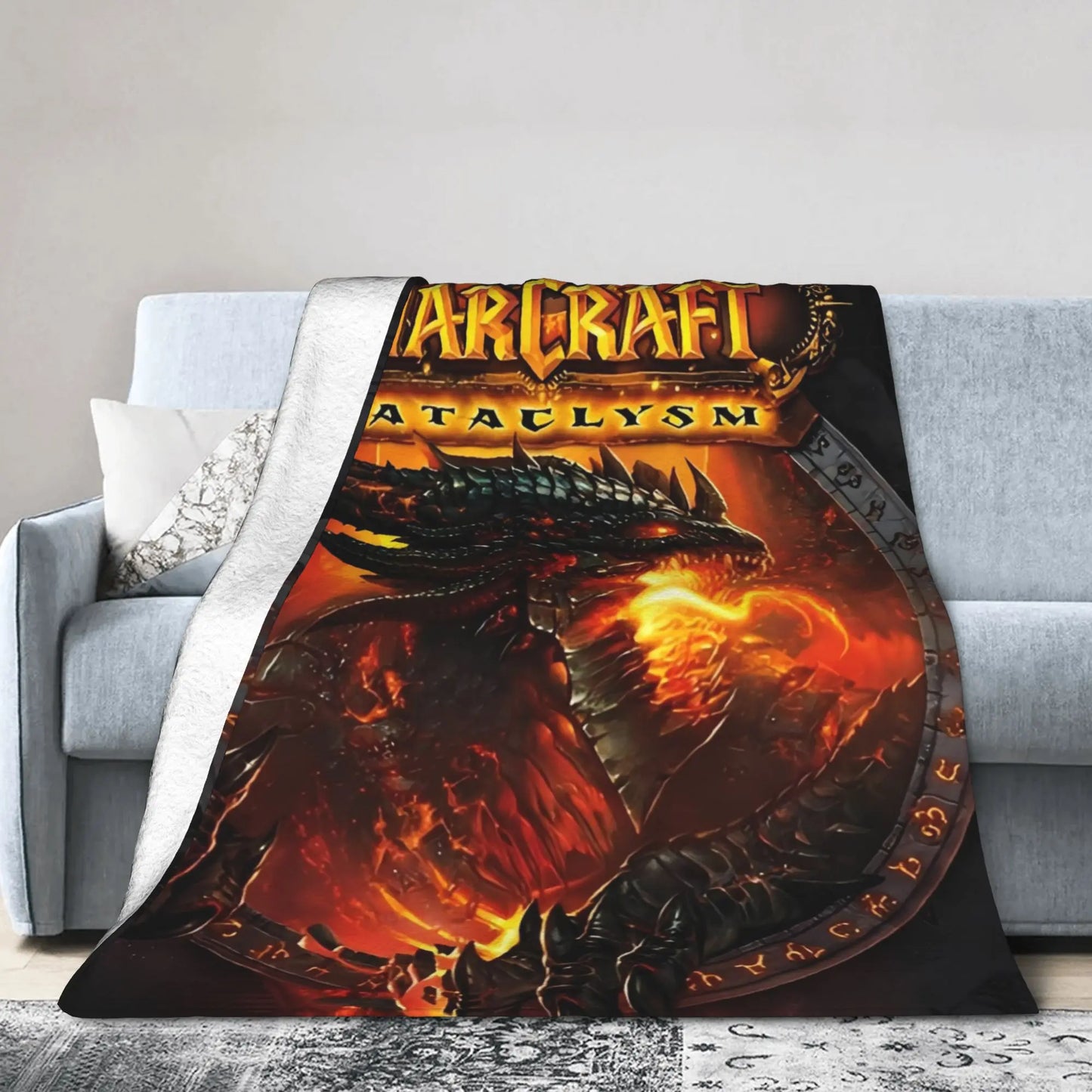 WOW World of Warcraft Arthas Retro Game Blanket  Soft Plush Bedding Throws For Home Decor Travel Flannel Bedspread Bed Cover