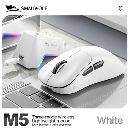 K-Snake X11 Bluetooth Wireless Gaming Mouse, Tri-Mode RGB Rechargeable Mouse with PAW3311 Sensor, 12000 DPI Magnetic Charging Gaming Mouse for PC, Laptop & Office