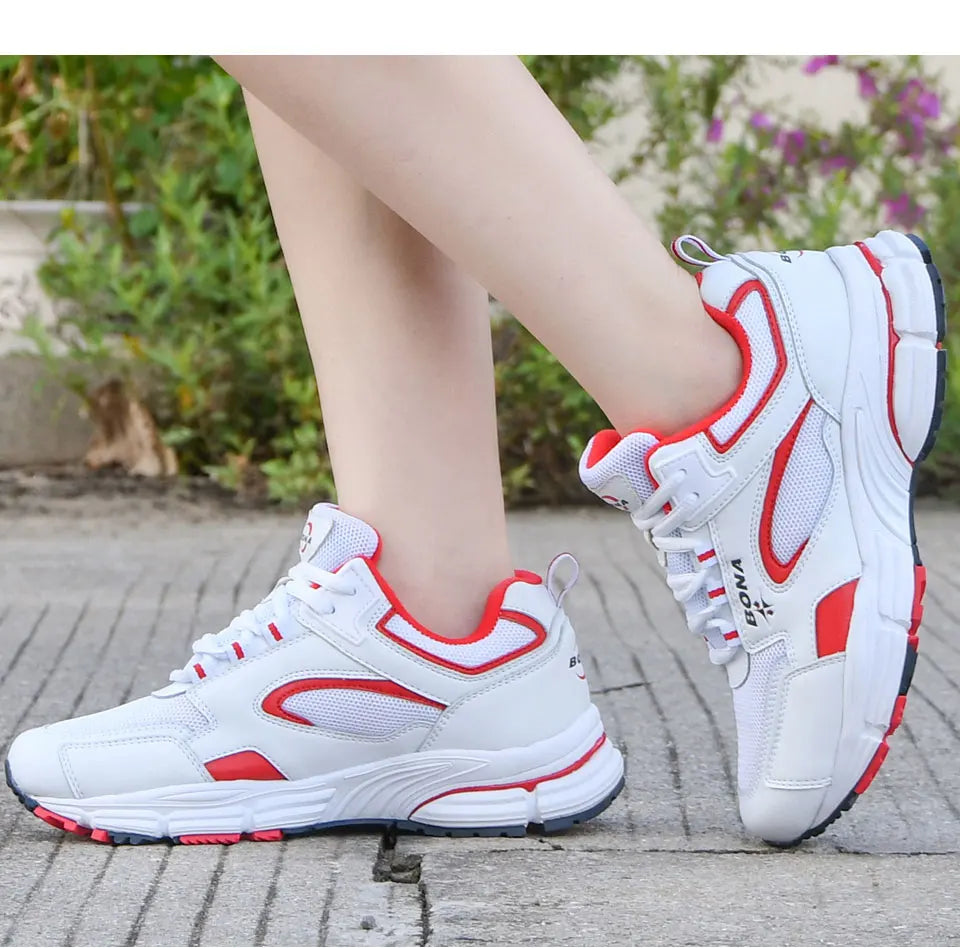 BONA Scarpe da corsa per nuovi designer Scarpe sportive da esterno traspiranti Scarpe da ginnastica leggere da donna Scarpe sportive comode da donna