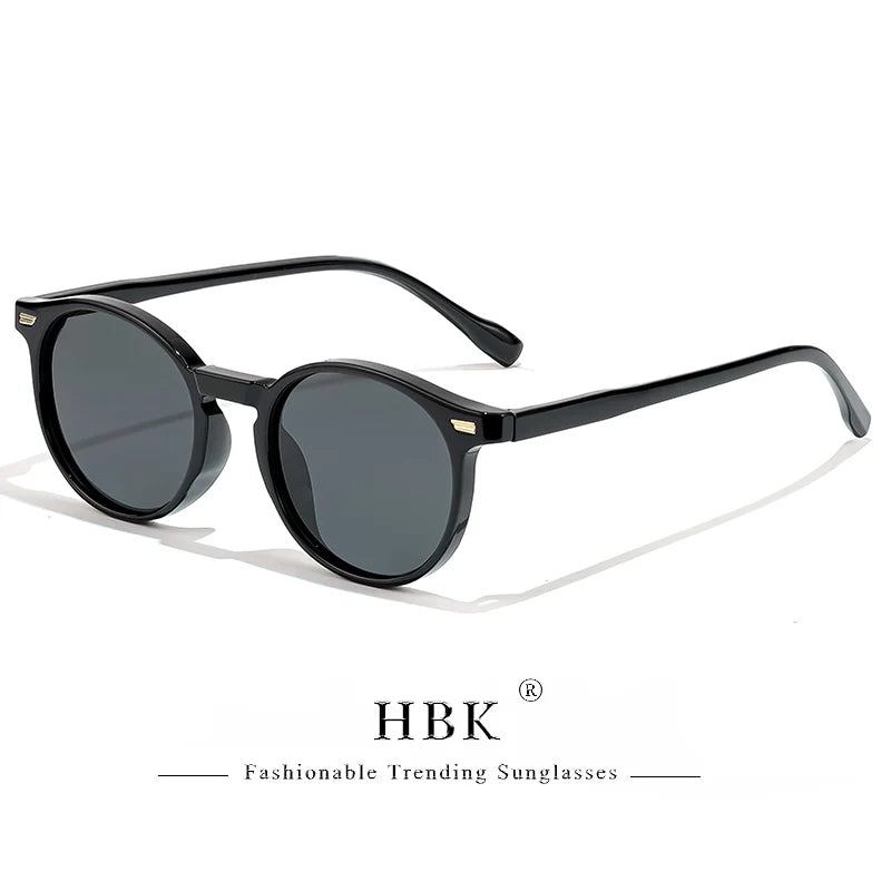 HBK Fashion polarizované sluneční brýle pro muže, kulatý rám TR90, módní sluneční brýle pro ženy, na řízení, sportovní, UV400, Lunette De Soleil Homme
