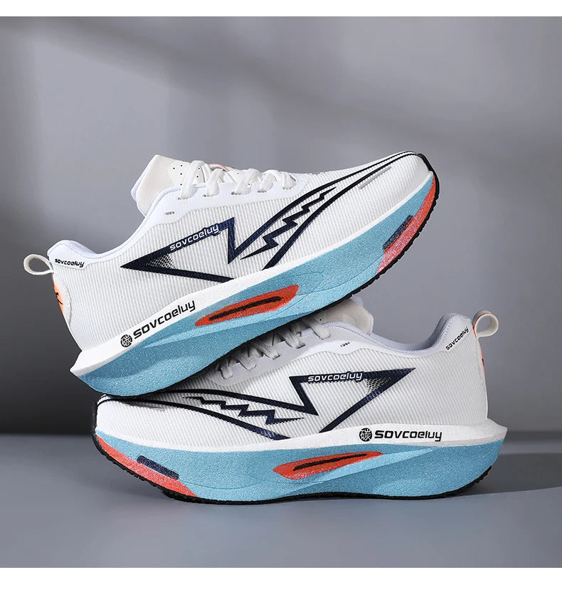 2026 Running Shoes Carbon Board Marathon Men Sports Breathable Lightweight Women's Comfy Athletic Antiskid Sneakers Casual New