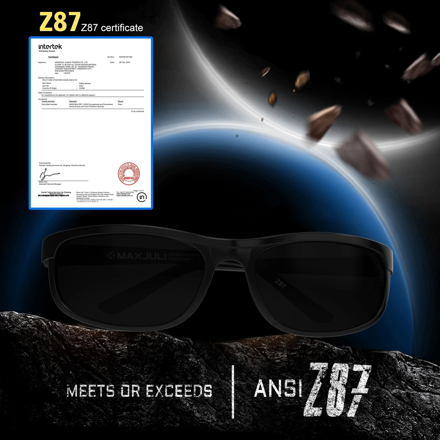 Z87 Oversized Safety Sunglasses Men Big Wide Heads TR90 Ultralight UV400 Sport Driving Fishing Z8807