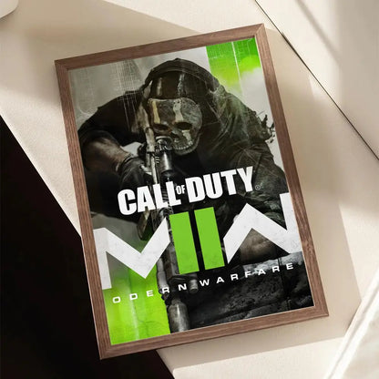 Call of D-DUTY Game Poster Stickers Painting Self-Adhesive Mural HD Wall Decals for Bedroom Living Room Home Decor Gift