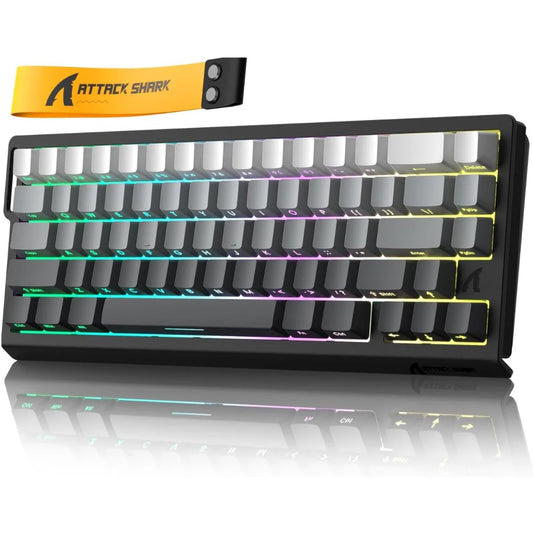 ATTACK SHARK X68 HE 8000Hz Rapid Trigger Keyboard 0.01mm RT Accuracy RGB Wired Gaming Keyboard with Magnetic Switch  for PC/Mac