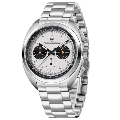 PAGANI DESIGN 2026 Retro Luxury Men's Quartz Watches Sports Chronograph VK63 Watch For Men AR Sapphire Waterproof Leather Clock
