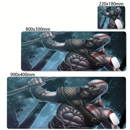 Game God of War Mouse Pad Anime Game Mousepad Computer Keyboard Desk Pads Office Carpet Laptop Mausepad Non-slip Base Deskmat