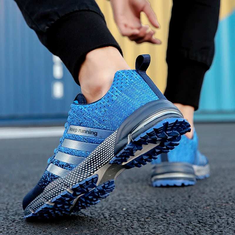 Men Running Shoes Mesh Fashion Sneakers Breathable Casual Sport Shoes Outdoor Walking Jogging Tennis Shoes Athletics Plus Size