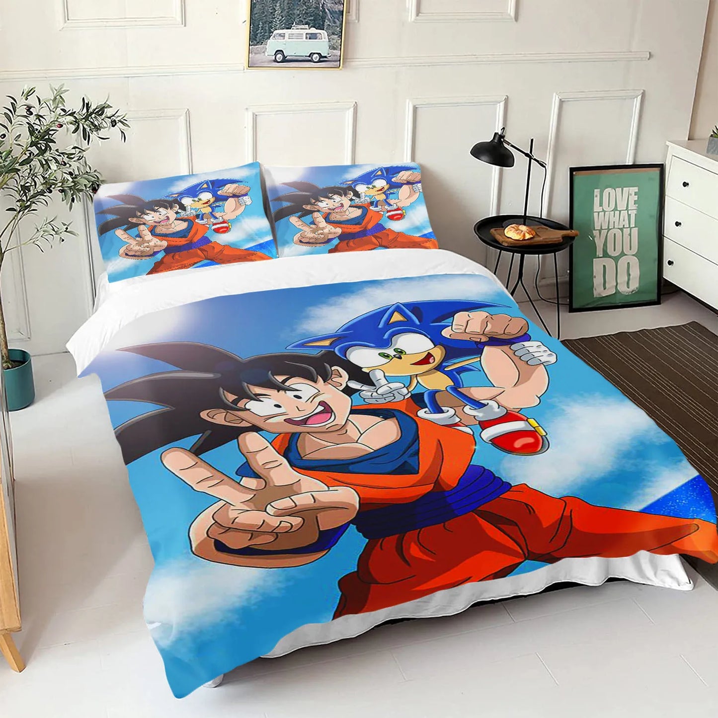 The Movie hedgehogs Boy Bedding Set Anime Digital Cartoon Sonics Duvet Cover Comforter Bed Youth Kids Girl Boys Gift