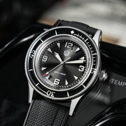 Watchdives WD50Q 38mm Watch Stainless Stee VH31 Sweep Seconds Quartz Movement Men Watches Bubble Sapphire Luminous Waterproof