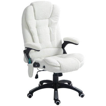 High-Tech Executive Office Chair with Lumbar Heating, Massage Function, 360° Swivel Ergonomic Fabric Desk Chair with Remote Control