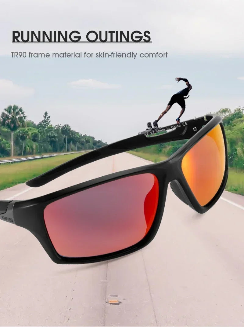 Kapvoe polarizované rybářské sluneční brýle, cyklistické brýle pro muže i ženy, UV400, sportovní brýle, cyklistické brýle, brýle na horská kola (MTB)