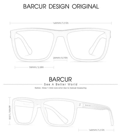 BARCUR Design TR90 Sluneční brýle pro muže Polarizované Lehké sportovní sluneční brýle Dámské brýle Doplněk k brýlím Oculos Ochrana proti UVAB záření