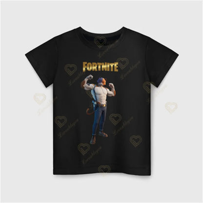 Peely Fortnite T-Shirt round Neck Summer Short Sleeve Battle Royale Streetwear Top for Casual Wear