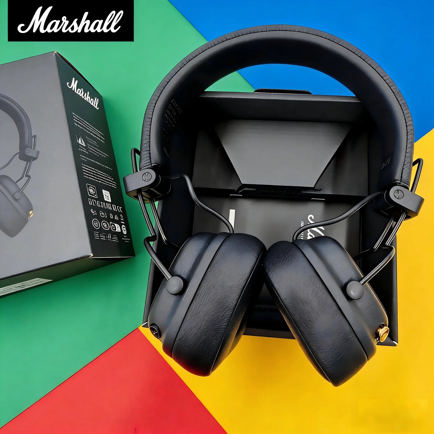 Cuffie on-ear wireless Bluetooth Marshall Major V 5 – Suono stereo con bassi profondi, headset sport & gaming con microfono, cuffie wireless e cablate