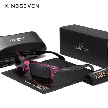 KINGSEVEN Obdélníkové retro polarizované sluneční brýle TR90 pro ženy a muže, cyklistické, UV400, horolezecké, s ochranou proti oslnění, outdoorové sportovní brýle