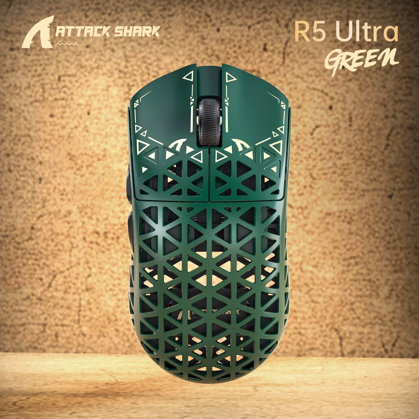 ATTACK SHARK R5 ULTRA Wireless Gaming Mouse - 8K Polling, PAW3950MAX Sensor, 42,000 DPI, Carbon Fiber Ultra-Light for Pro Esport