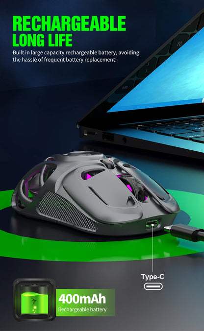 X10 Tri-Mode Gaming Mouse Wireless Mouse 10000 DPI 1000Hz Return Rate Bluetooth Mouse RGB Rechargeable Mouse BT/2.4G/Wired Mice