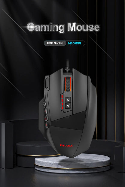 E-YOOSO X-39 USB Wired RGB Gaming Mouse 24000 DPI SG8960 19 buttons programmable game Optical mice for Computer PC Laptop