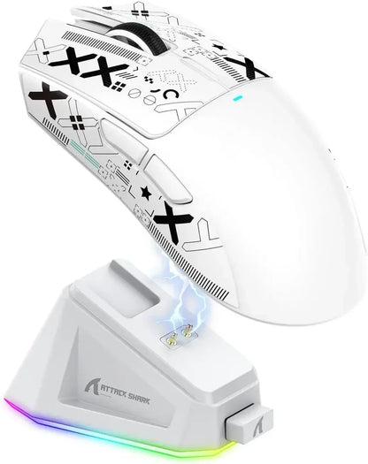 ATTACK SHARK X11 Wireless Gaming Mouse with Charging Dock, PAW3311 Sensor, 22,000 DPI, Tri-Mode Bluetooth 2.4G & Wired Gaming Mouse