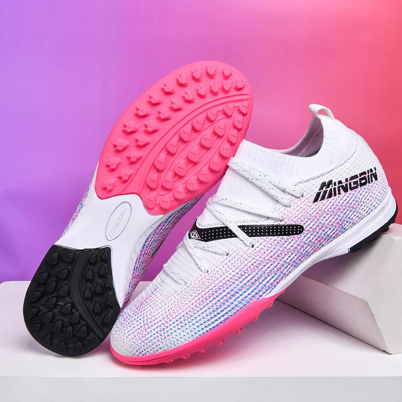 Chaussures de football pour homme, chaussures de foot professionnelles, crampons, futsal, femmes, unisexe, ultralégères, de haute qualité, baskets TF/FG