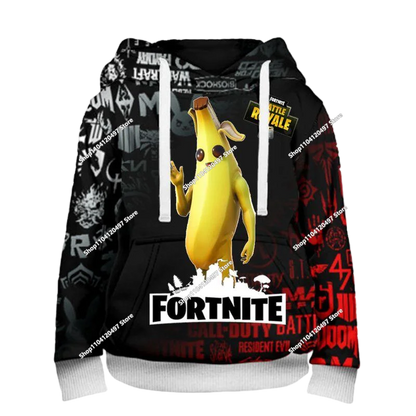 2025 3D New Children's Anime Fortnite Printed Sweater Series Pullover Generation Trend Brand Hoodie Gift