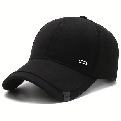 Unisex Square Silver Buckle Label Baseball Caps Spring Autumn Outdoor Adjustable Casual Hats Sunscreen Hat