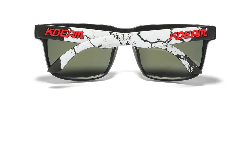 2025 Kdeam Polarized Sunglasses for Men Women Fashion Unisex Brand Trendy Outdoor Eyewear For Couple Mirror red lens
