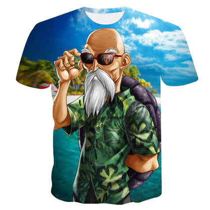 Dragon Ball T Shirt Kids Tops Tee Anime Figures Son Goku Super Saiyan T-shirt Boys T-shirts Children Clothes Summer Short Sleeve