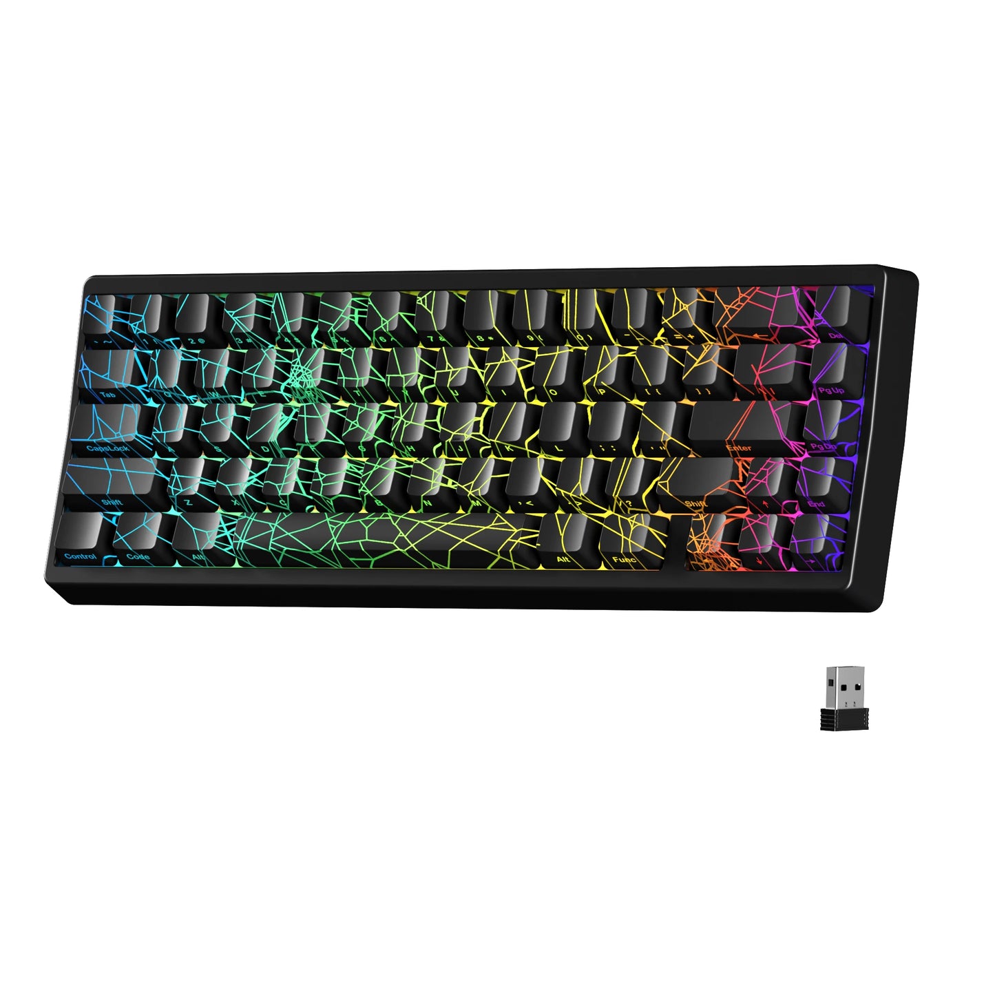 XVX M67 JadeStone mechanische Tastatur mit IMD-Tech-Tastenkappen, Hot-Swap-fähig, Gasket-Mount, Tri-Mode, individuell anpassbares RGB, kabellose Tastatur 65%