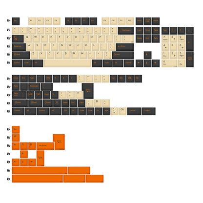 KBDiy GMK MarrsGreen Tastenkappen Retro PBT ISO Double-Shot Cherry-Profil Tastenkappen für MX-Switches Mechanische Gaming-Tastatur-Tastenkappen