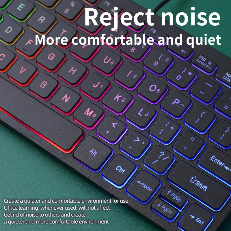 APAYADO K1000 Teclado mini con cable - Diseño compacto y portátil, Plug-and-Play, ideal para portátiles/ordenadores, resistente a derrames