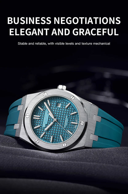 Specht&Sohne New 40MM Mechanical Watch For Men Grey Color Sports Wristwatch Japan Miyota 8215 Automatic Watch 50M Waterproof