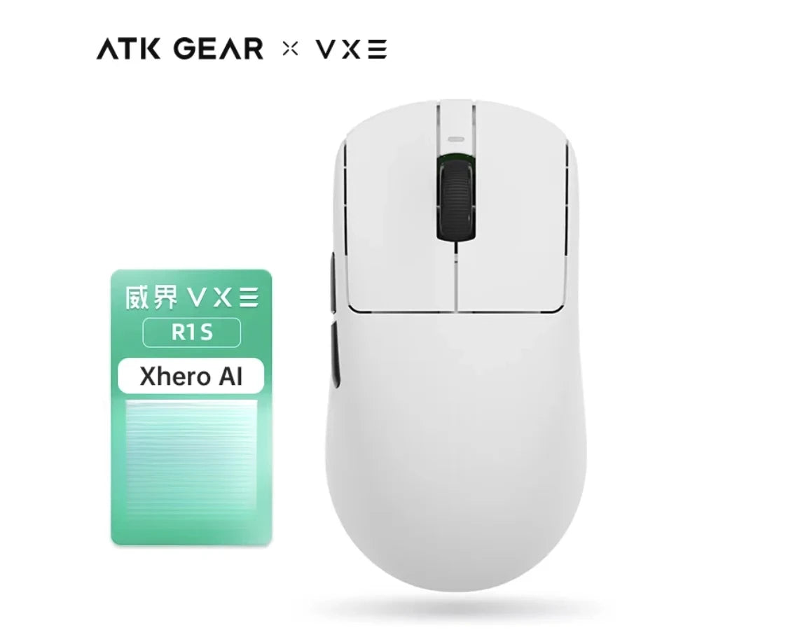 Mouse gaming ergonomic wireless VXE Dragonfly R1 ușor, senzor PAW3395, trei moduri, latență redusă, pentru PC, jucători, birou, cadou