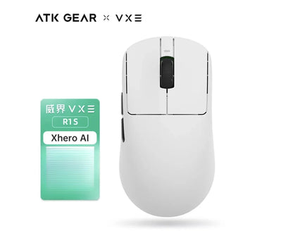 Mouse gaming ergonomic wireless VXE Dragonfly R1 ușor, senzor PAW3395, trei moduri, latență redusă, pentru PC, jucători, birou, cadou