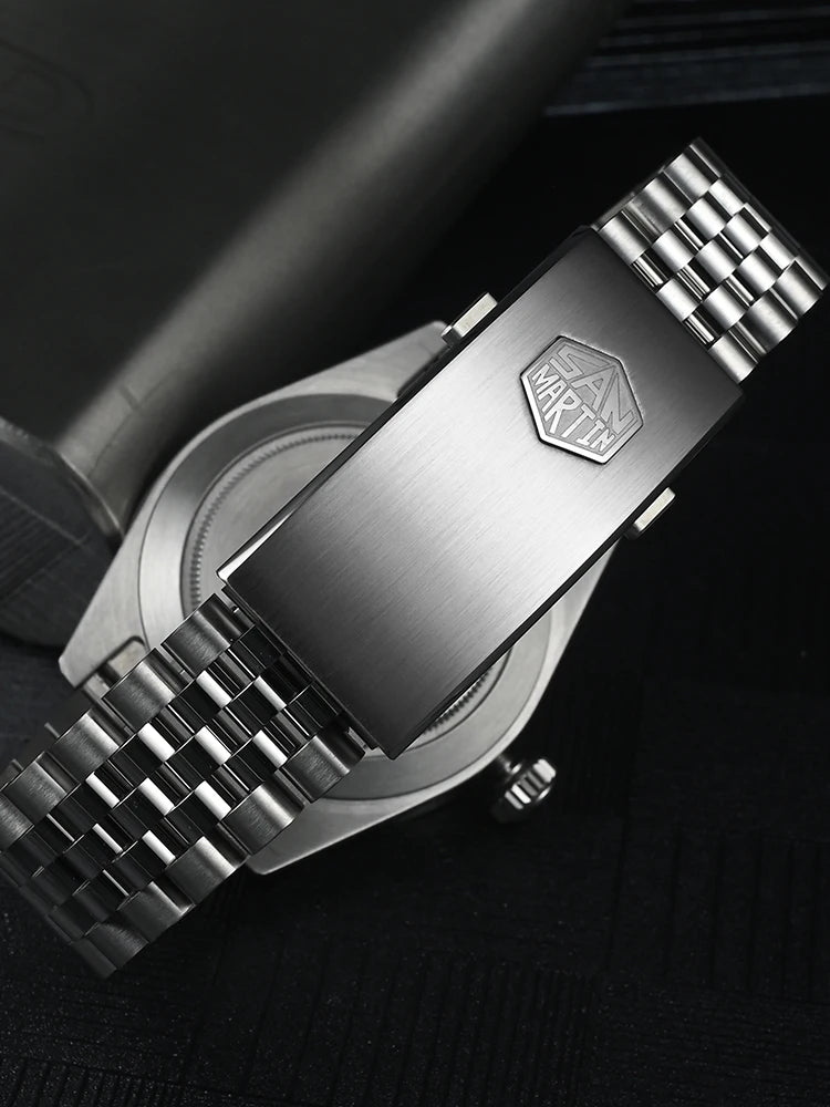 San Martin New 39mm Sport Watch Enamel Dial NH35 Automatic Mechanical Men Dress Watch Sapphire Waterproof 100m Luminous SN0053