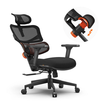 NEWTRAL NT001 Ergonomic Office Chair with Auto-Following Lumbar Support, 3 Recline Angle, Adjustable Backrest Armrest Headrest