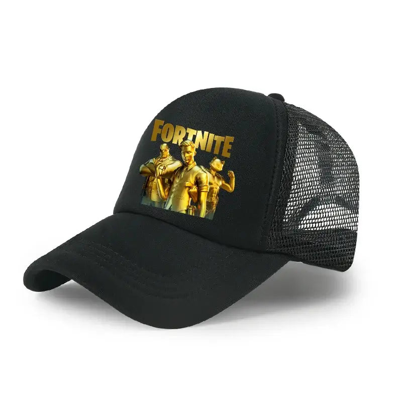 Șapcă de baseball Fortnite cu imprimeu de joc în stil desen animat, pălărie de vară pentru copii din plasă respirabilă, șapcă reglabilă cu cozoroc, cadou de ziua de naștere pentru copii