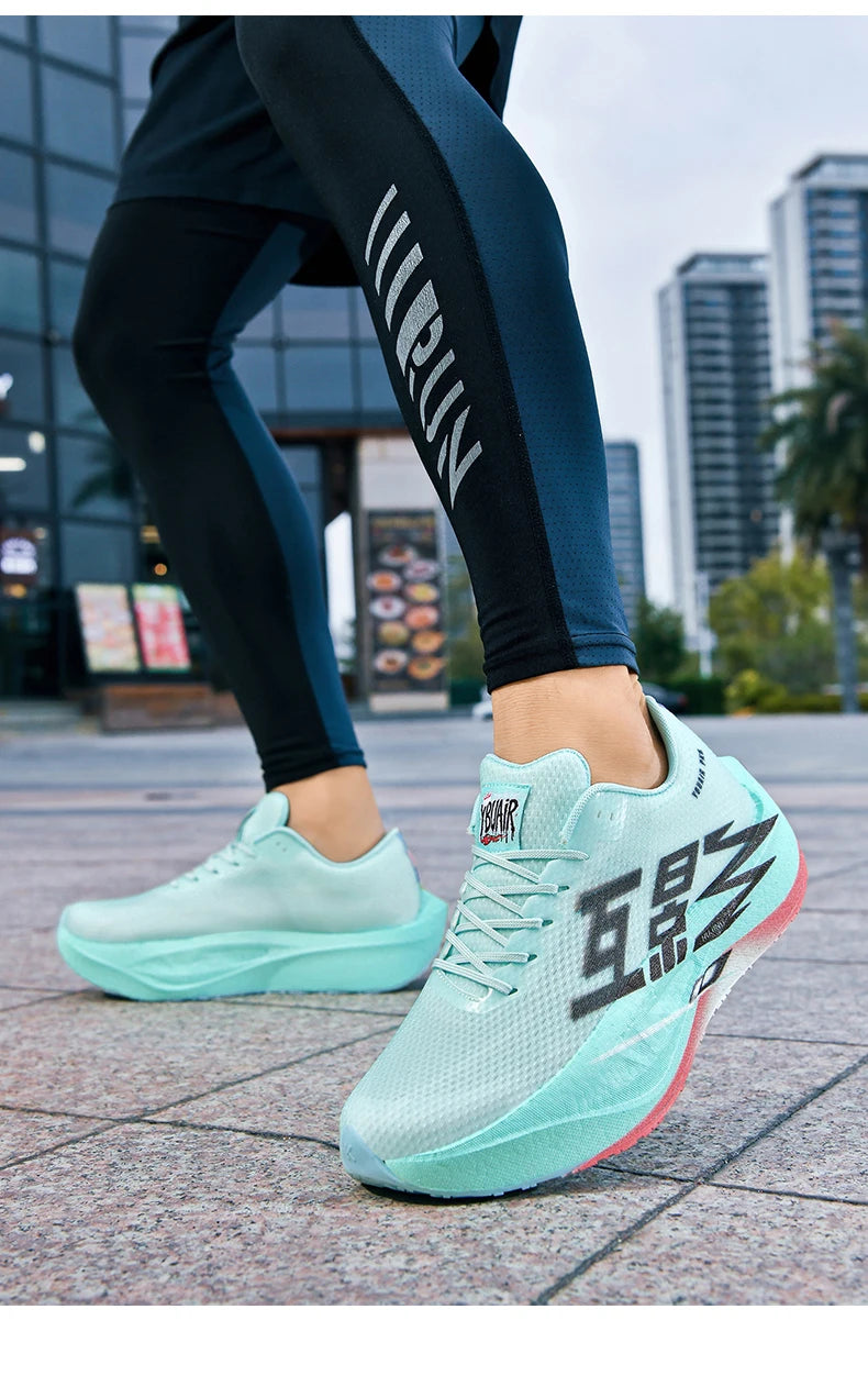 Heren Sport Carbon Board Specialiteit Ademend Lichtgewicht Dames Comfortabele Sportieve Antislip Sneakers Marathon Hardloopschoen