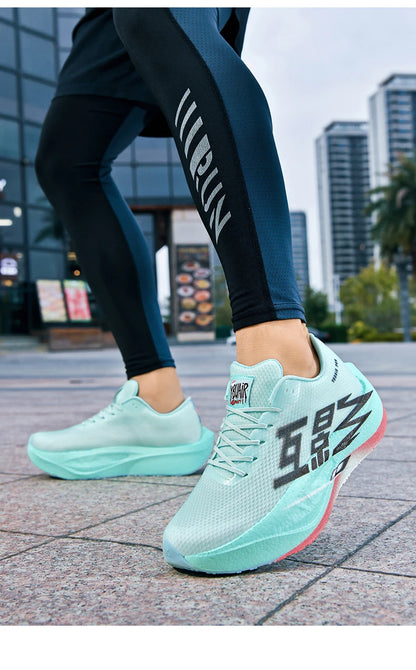 Heren Sport Carbon Board Specialiteit Ademend Lichtgewicht Dames Comfortabele Sportieve Antislip Sneakers Marathon Hardloopschoen