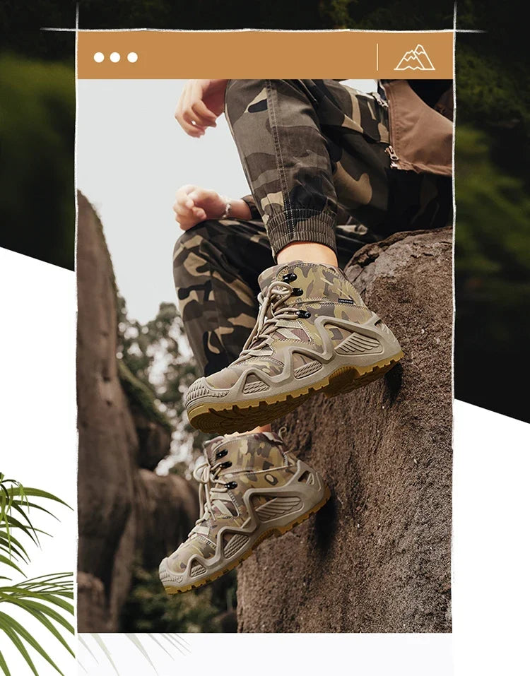 Antislip en slijtvaste wandelschoenen, comfortabele werklaarzen voor de woestijn, herfst- en winterplatformschoenen en enkellaarzen, herensneeuwlaarzen